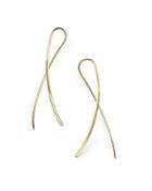 14k Yellow Gold Crossover Drop Earrings - 100% Exclusive