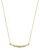 Adina Reyter 14k Yellow Gold Pave Diamond Curved Bar Pendant Necklace, 16