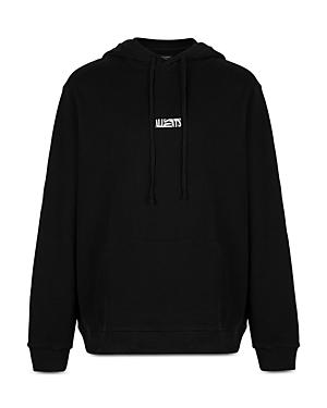Allsaints Opposition Cotton Logo Print Relaxed Fit Hoodie
