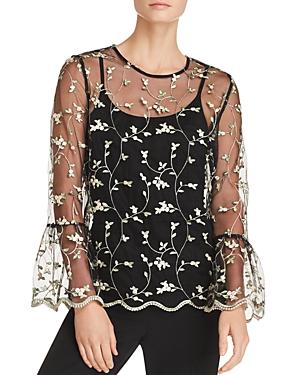 Sioni Sheer Embroidered Top