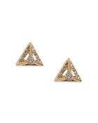 Abs By Allen Schwartz Pyramid Stud Earrings