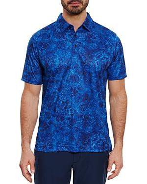 Robert Graham Riverland Marble Print Classic Fit Polo Shirt