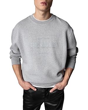 Zadig & Voltaire Simba Blason Gris Chine Logo Sweatshirts