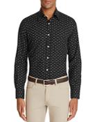Canali Floral Print Woven Classic Fit Button Down Shirt