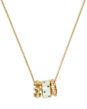 Kate Spade New York Heritage Spade Flower Stacked Mini Pendant Necklace, 17