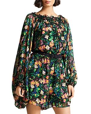 Ted Baker Verine Floral Print Blouson Sleeve Romper