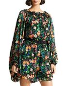 Ted Baker Verine Floral Print Blouson Sleeve Romper