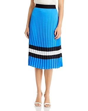 Karl Lagerfeld Paris Color Blocked Pleated Midi Skirt