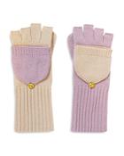 Kerri Rosenthal Flipblocked Cashmere Pop Top Mittens