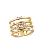 Bloomingdale's Multi-row Diamond Band In 14k Yellow Gold, 0.50 Ct. T.w. - 100% Exclusive