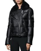 Moose Knuckles Chauvreulx Leather Puffer Jacket
