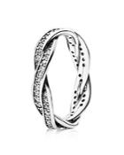 Pandora Ring - Sterling Silver & Cubic Zirconia Twist Of Fate