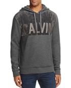 Calvin Klein Logo Plush Hooded Sweatshirt