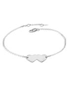 Bloomingdale's Double Heart Link Bracelet In Sterling Silver - 100% Exclusive