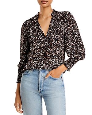 Aqua Printed Puff Sleeve Blouse - 100% Exclusive