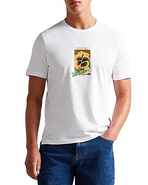 Ted Baker Logo Embroidered Floral Graphic Tee