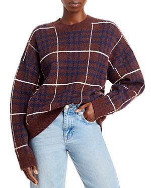 En Saison Plaid Knit Sweater