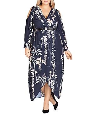 City Chic Plus Hothouse Vine Maxi Dress