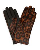 Hobbs London Emma Leopard Print Leather Gloves