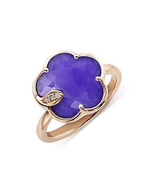 Pasquale Bruni 18k Rose Gold Petit Joli Ring With Violet Quartz & Diamonds