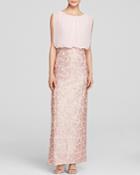 Aidan Mattox Gown - Sleeveless Blouson & Sequin Lace Skirt Column