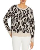 Chelsea & Theodore Leopard Print Cashmere Sweater (76% Off) Comparable Value $328