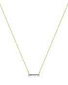 Dana Rebecca Designs 14k White And Yellow Gold Sylvie Rose Mini Bar Necklace With Diamonds, 16