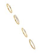Nadri Love All Cubic Zirconia Stack Rings In 18k Gold Plated, Set Of 4