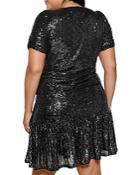 Belldini Plus Sequined Flounce Skirt