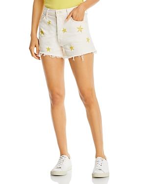 Mother The Tomcat Kick High Rise Frayed Shorts