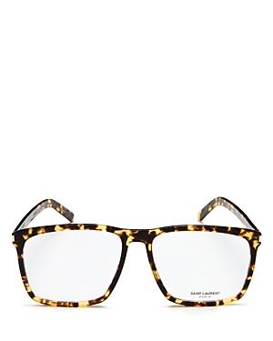 Saint Laurent Unisex Women's Square Clear Glasses, 58mm