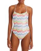 Missoni Mare Multicolor Chevron One Piece Swimsuit