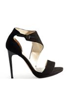 Karen Millen Women's Suede Asymmetric Platform Sandals