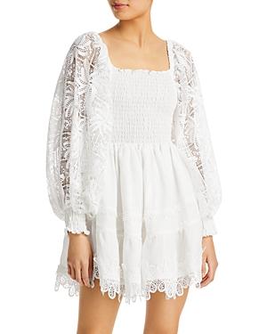 Waimari Ancora Lace Trim Mini Dress