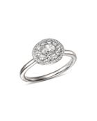 Bloomingdale's Diamond Halo Oval Ring In 14k White Gold, 0.50 Ct. T.w. - 100% Exclusive