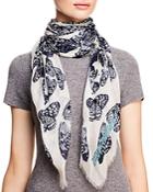 Zadig & Voltaire Kerry Butterfly Skull Print Scarf
