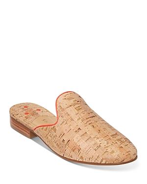 Jack Rogers Women's Delaney Almond Toe Leather Slide Mules