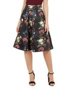Ted Baker Bevly Oracle Floral-jacquard Skirt