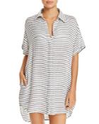 Red Carter Shirt Tunic Swim Cover-up