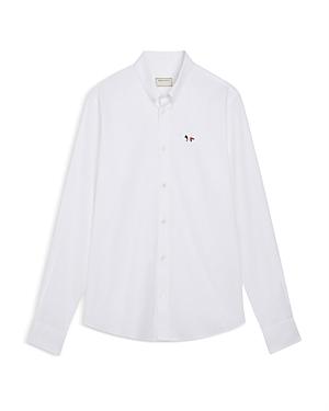 Maison Kitsune Tricolor Fox Patch Classic Fit Button-down Shirt