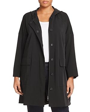 Eileen Fisher Plus Hooded A-line Jacket