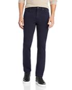 Z Zegna Stretch Denim 5-pocket Slim Fit Pants In Navy Solid