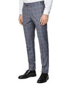 Reiss Glover Checked Flannel Slim Fit Pants