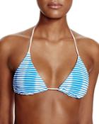 Shoshanna Ombre Striped Halter Triangle Bikini Top