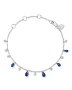 Meira T 14k White Gold Blue Kyanite Briolette & Diamond Bracelet