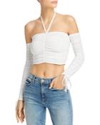 Tiger Mist Peta Ruched Cropped Top