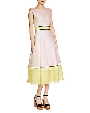 Maje Raining Color Block Mesh Dress
