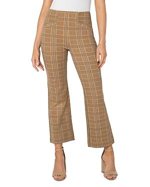 Liverpool Los Angeles Stella Plaid Cropped Flare Pants