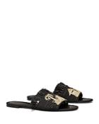 Tory Burch Women's Eleanor Tropical Raffia Slide Sandals