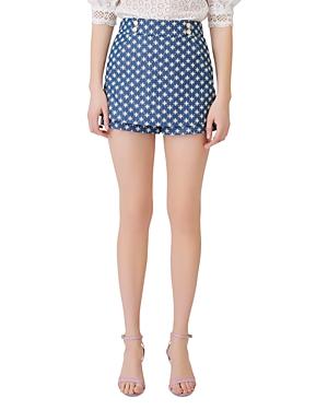 Maje Ipem Layered Embroidered Shorts